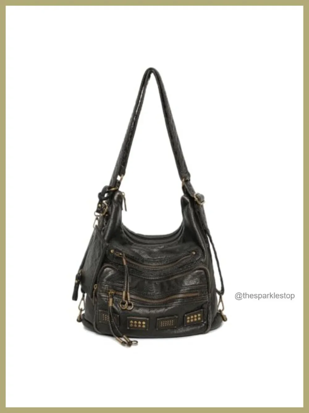 Vegan Leather Y2K Vintage Hobo Bag, Large Capacity Shoulder Purse with Pockets